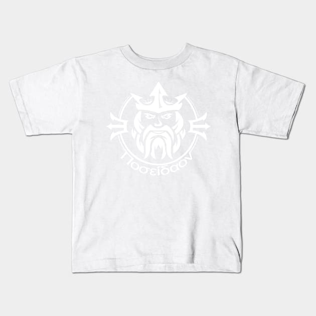 Poseidon - God of the Sea Kids T-Shirt by GR8DZINE